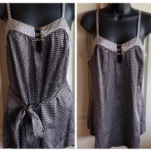 7 For All Mankind Washable 100% Silk Sleeveless Adjustable Razorback Blouse Med